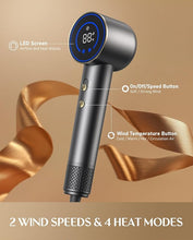 Load image into Gallery viewer, Fanttik Solo Aura H10 APEX Hair Dryer, Ionic Blow Dryer with HD Display, Brushless Motor, Thermo-Control, Magnetic Concentrator, 110000 RPM High-Speed, LightFlow for Fast Drying &amp; Shine

