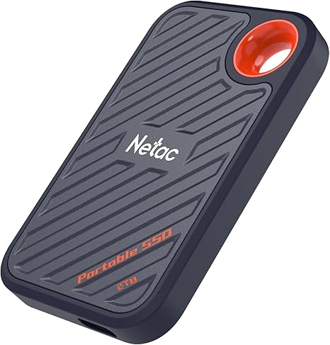 Netac 2TB Extreme Portable NVMe SSD Up to 2000MB/s Read 1700MB/s Write Speed USB 3.2 Gen.2 Business Travel Drive Essential External Solid State Drives Supports Win to Go, ZX20
