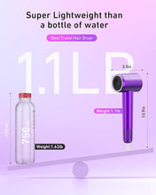 Load image into Gallery viewer, High-Speed Ionic Hair Dryer, 110,000 RPM, Lightweight &amp; Portable for Travel, Quiet Operation, Ideal for Women Thick Hair, Professional Salon Quality, Purple
