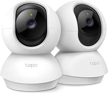 Load image into Gallery viewer, TP-Link Tapo 2K Pan/Tilt Security Camera for Baby Monitor, Dog Camera w/Motion Detection, 2-Way Audio, Siren, Night Vision, Cloud &amp; SD Card Storage, Works with Alexa &amp; Google Home, 2-Pack (C210P2)
