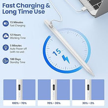 Load image into Gallery viewer, Stylus Pen for Touch Screen,15 Mins Fast Charge Stylus Pen for Samsung/Tablet/Phone, Android, High Precision Magnetic Universal Stylus Pencil for All Capacitive Touch Screen (White)
