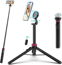 Load image into Gallery viewer, ULANZI 61'' Magnetic Selfie Stick Phone Tripod with Wireless Remote, Extendable Cell Phone Tripod Stand, Compatible with MagSafe, Cellphone Tripod for iPhone 16 15 14 13 12 Series and Android Phones
