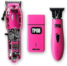 Load image into Gallery viewer, TPOB Slime 2 Candy Pink Clipper Trimmer Shaver Set Barber Hair Clippers in Matte Pink with Taper Blade
