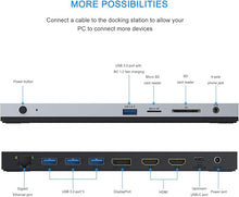 Load image into Gallery viewer, WAVLINK 4K USB C Docking Station Triple Display 2 HDMI + 1 Displayport with 100W Power, LAN, 4 USB 3.0, SD Card Reader, Audio, for Dell XPS 13/15,MacBook Pro, Lenovo Yoga,etc-2023 Upgrade Version
