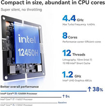 Load image into Gallery viewer, Beelink SEI12 Mini PC Intel Core i5 Processors i5-12450H (up to 4.4GHZ),Mini Computer with 16GB DDR4 RAM 500GB M.2 Pcle 4.0 NVMe 2280 SSD,Dual Screen Display/HDMI+DP/WiFi6/BT5.2,Auto Power On
