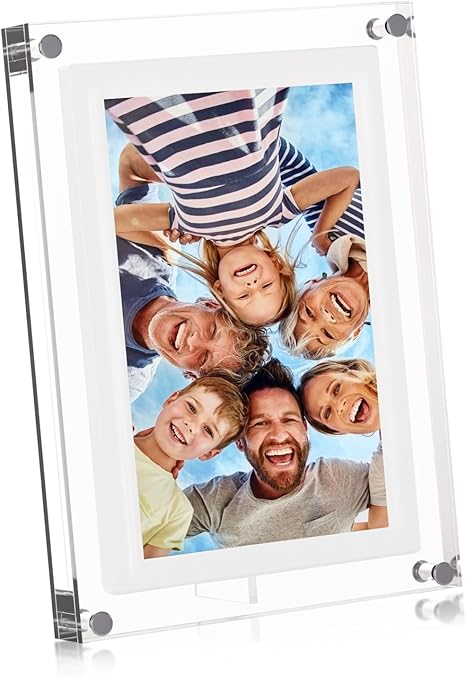7-inch Digital Picture Frame,Acrylic Video Frame with Auto Rotate Playback, 2GB Internal Memory and 1500mAh Battery, Supports 1024 * 600 Resolution, Ideal Desktop Decorations