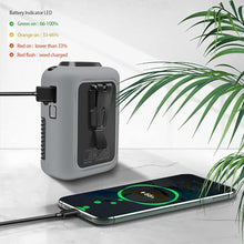 Load image into Gallery viewer, CAZOKASI 2023 Upgrade Waist Clip Fan Wearable Fan Portable Personal Body Fan Powerful 6000mAh Upto 24H Cooling and Heatstroke Prevention Fan (Gray)
