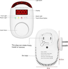 Load image into Gallery viewer, Koabbit Carbon Monoxide Detector - Plug in CO Level Monitor Alarm with Digital Display Sound &amp; Light Warning for Home/Apartments/Hotel,Accurate &amp; Easy to Install (White)
