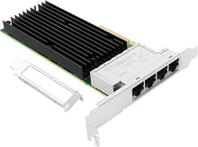 Load image into Gallery viewer, 10Gb PCI-E NIC Network Card for Intel X710-T4L,2.5GbE/5GbE/10GbE Copper Quad RJ45 Ports, with Intel X710TM4 Chip,10GbE PCI Express 3.0 X8 Ethernet Adapter Support Windows/Linux/VMware
