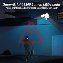 Load image into Gallery viewer, deerdance Smart Floodlight Camera Wired Outdoor Security Camera Flood Light with Motion Sensor 2200 lumens LEDs 1080P HD Live Video Night Vision, Built-in Siren, Two-Way Audio, White(2024 Release)
