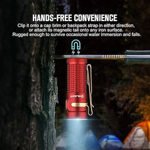 Load image into Gallery viewer, OLIGHT Baton3 1200 Lumens Ultra-Compact Rechargeable EDC Flashlight, Powered by Rechargeable Battery for Household Search, Outdoor Camping, Hiking and Mountaineering (Red)
