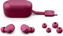 Load image into Gallery viewer, JLab Go Air Pop True Wireless Bluetooth Earbuds &amp; Charging Case - Dark Pink, Dual Connect, IPX4 Sweat Resistance, Bluetooth 5 Connection, 3 EQ Sound Settings Signature, Balanced, Bass Boost
