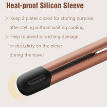 Load image into Gallery viewer, NITION Ceramic Tourmaline Flat Iron for Hair LCD 1&quot; Hair Straighteners MCH Fast Heating UP Healthy Smooth Straightening Styling Tools with Travel Pouch Bag. 265-450°F Adjustable 6 Temperatures Levels
