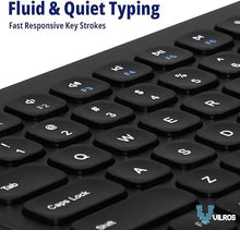 Load image into Gallery viewer, Vilros 2.4G Wireless &amp; Wired Touch Keyboard with Built-in Touchpad- USB Wired + 2.4G Wireless Keyboard Compatible with Raspberry Pi
