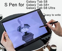 Load image into Gallery viewer, Galaxy Tab S8 Stylus Pen (WithBluetooth) Replacement for Samsung Galaxy Tab S8, Tab S8+, Tab S8 Ultra Touch Stylus S Pen + Tips/Nibs (Black)
