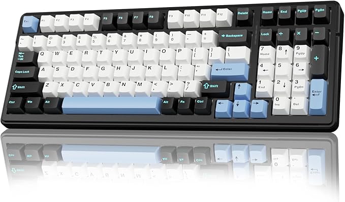 AULA F99 Wireless Mechanical Keyboard,Tri-Mode BT5.0/2.4GHz/USB-C Hot Swappable Custom Keyboard,Pre-lubed Linear Switches,Gasket Structure,RGB Backlit Gaming Keyboards for PC/Tablet/Xbox/PS4/PS5