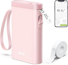 Load image into Gallery viewer, Nelko Label Maker Machine with Tape, P21 Bluetooth Label Printer, Wireless Mini Label Makers with Multiple Templates for Organizing Office Home, Pink
