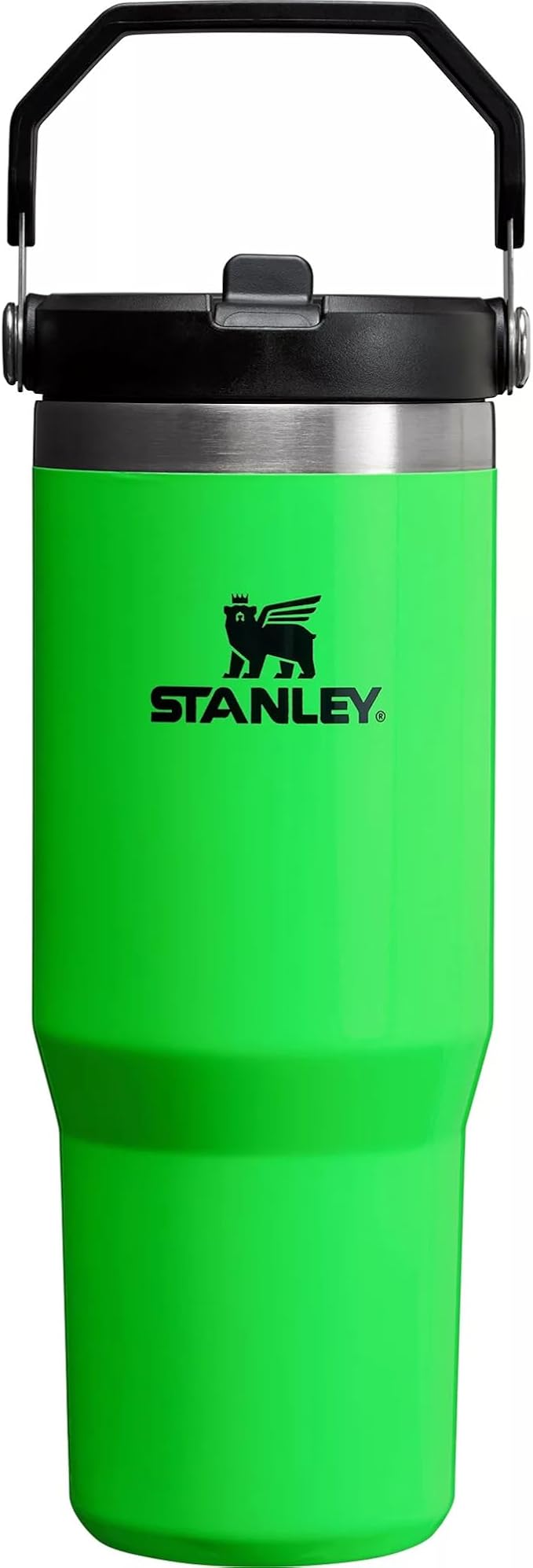 STANLEY Stainless Steel IceFlow Flip Straw Tumbler (Neon Green, 30 oz)