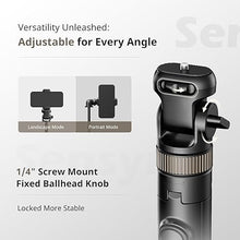 Load image into Gallery viewer, Sensyne 72"" Phone Tripod, Extendable Tripod for iPhone &amp; Selfie Stick with Detachable Phone Holder &amp; Wireless Remote, iPhone Tripod Compatible with All Cell Phones, Camera, Black

