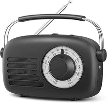 Load image into Gallery viewer, PRUNUS AM FM Radio Portable • AA Battery Operated Radio or Plug in Wall • Loud Speaker • Earphone Jack • Transistor Radio with Best Reception • Big knob Easy to Use • Luminous Dial • Small Radio J-112
