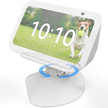 Load image into Gallery viewer, Adjustable Stand for Echo Show 5 (3rd), Tilt + Swivel Stand with Strong Magnetic, Rotates Side to Side, Compatible with Show 5 (3rd Gen)&amp; iPhone 14 (White)
