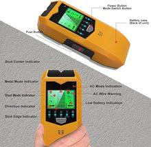 Load image into Gallery viewer, Stud Finder Wall Scanner, 5 in 1 Stud Detector with HD LCD Display for Center and Edge of Wood Metal AC Wire
