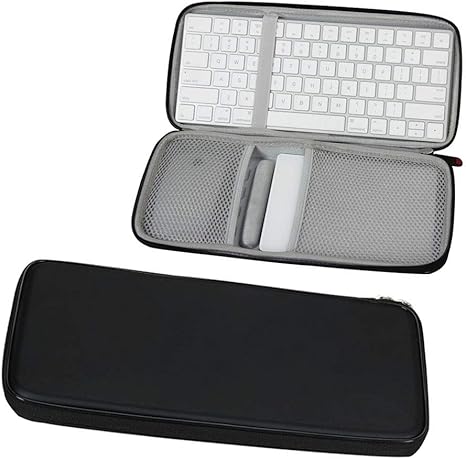 Hermitshell Hard Travel Case for Apple Magic Keyboard MLA22LL/A + Trackpad 2 MJ2R2LL/A + Mouse Bluetooth (PU, Black)