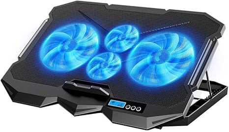 Laptop Cooling pad for Acer Aspire Nitro Swift Extensa TravelMate Series 13 14 15 16 17 inch Laptop, Laptop Cooler with 4 Fans, LCD Display Screen, 4 Height, 2 USB-A Port