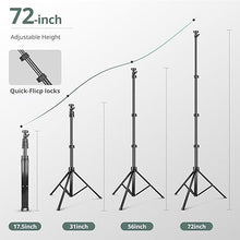 Load image into Gallery viewer, SENSYNE 72" Phone Tripod, Extendable Cell Phone Tripod Stand, Selfie Stick Tripod with Wireless Remote and Phone Holder, Compatible with iPhone Android Phone, Camera
