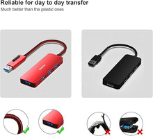 Load image into Gallery viewer, BENFEI USB 3.0 Hub, USB-C HUB, 2-in-1 USB Type-A/Type-C Hub with 4 USB 3.0 Ports [Aluminum Shell, Nylon Braided] Compatible with iPhone 15 Pro/Max, MacBook Pro/Air 2023, iPad Pro, iMac, S23, XPS 17
