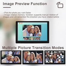Load image into Gallery viewer, 10.1 Inch Digital Picture Frame with 32GB USB Flash Drive, KECAG 1920x1080 HD IPS Screen Digital Photo Frame, Motion Sensor, Video, Music, Share Moments via SD Card or USB, with Remote Control
