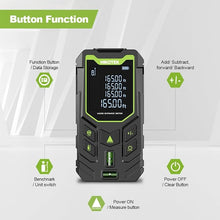 Load image into Gallery viewer, Laser Measure, 165ft Laser Distance Meter with Bubble Levels and Black LCD Display for Pythagorean Mode, Measuring Distance, Area, Volume
