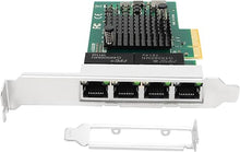 Load image into Gallery viewer, 1Gb PCI-E NIC Network Card for Broadcom BCM5719-4P,10Mb/100Mb/1GbE Copper Quad RJ45 Ports, with Broadcom BCM5719 Chip,1GbE PCI Express 2.0 X1 Ethernet Adapter Support Windows/Linux/VMware

