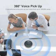 Load image into Gallery viewer, Tenveo Conference Speaker with Microphone, Bluetooth/Wireless/USB omnidirectional Speakerphone Noise Cancelling Conference Call 360° Pickup for Skype Zoom MicroTeams for 10~12 People Online Meeting
