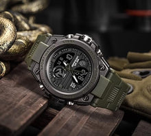 Load image into Gallery viewer, AIMES Mens Watches Sports Outdoor Waterproof Military Watch for Men Tactical Watch Analog Digital Date Alarm Stopwatch Multi-Function Tactics Big Face Wristwatch for Men
