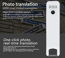 Load image into Gallery viewer, Translator Pen Scanner, Scan Reader Pen, Text to Speech Reading Pen, 134 Languages Translator Device with take a picture, Text Extract, Portable Real-time Translation Pen Scanner (White)
