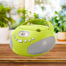 Load image into Gallery viewer, HANNLOMAX HX-319CD Portable CD Boombox, AM/FM Radio, LED Display, Aux-in Jack, AC/DC Dual Power Source. (Green)
