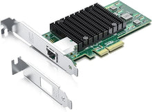 Load image into Gallery viewer, 10Gb RJ45 PCI-E Network Card NIC, Compare to Intel X550-T1, with Intel X550-AT Chip, Single RJ45 Port, PCI Express 3.0 X4, Ethernet Converged Network Adapter Support Windows/Linux/VMware Esxi
