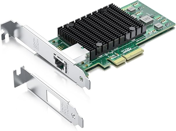 10Gb RJ45 PCI-E Network Card NIC, Compare to Intel X550-T1, with Intel X550-AT Chip, Single RJ45 Port, PCI Express 3.0 X4, Ethernet Converged Network Adapter Support Windows/Linux/VMware Esxi