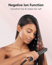 Load image into Gallery viewer, Hair Straightener, 1 Inch Flat Iron Hair Straightener and Curler 2 in 1, Professional Ceramic Ionic Dual Voltage Flat Iron with Anti-Iron Silicone for Less Frizz, Shinier &amp; Smoother Hair
