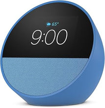 Load image into Gallery viewer, All-new Amazon Echo Spot (newest model), Smart alarm clock with vibrant sound + Alexa, Ocean Blue
