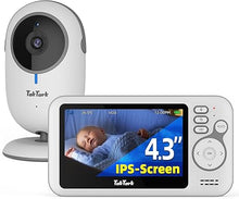 Load image into Gallery viewer, TakTark Baby Monitors with Camera and Audio, 4.3 inches, No Wi-Fi, 2 Way Audio, Night Vision, Digital Zoom, VOX Power Saving, Room Temperature, Ideal for New Parents
