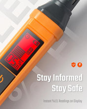 Load image into Gallery viewer, Natural Gas Detector, TopTes PT205 Gas Leak Detector with Audible &amp; Visual Alarm, Propane Leak Detector with%LEL Value of Methane, Butane, and Combustible Gas for Home, RV (Includes Batteryx2)-Orange
