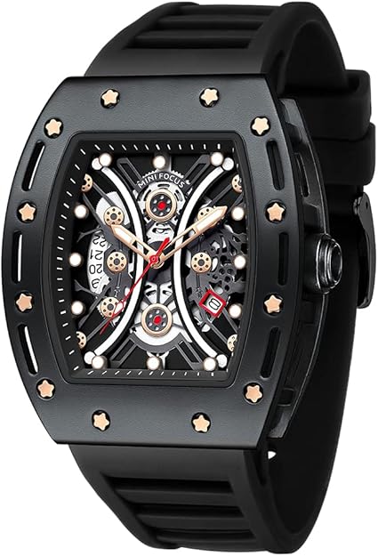 AIMES Watch Wristwatch for Men Fashion Casual Cool Big Dial Watch Luminous Waterproof Sport Analog Quartz Business Mens Watches Silicon Strap Dress Watch