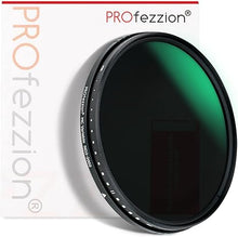 Load image into Gallery viewer, PROfezzion 67mm Variable ND Filter ND2-ND2000 Variable Neutral Density Fader for Sony FE 24mm f1.4 /Sigma 16mm f1.4 /Canon RF 24-105mm f4-7.1 Lens &amp; Other 67mm Camera Lenses
