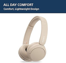 Load image into Gallery viewer, Sony WH-CH520 Best Wireless Bluetooth On-Ear Headphones with Microphone for Calls and Voice Control, Up to 50 Hours Battery Life with Quick Charge Function, Includes USB-C Charging Cable - Beige
