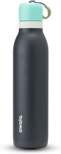 Load image into Gallery viewer, Owala FreeSip Twist Insulated Stainless Steel Water Bottle with Straw for Sports and Travel, BPA-Free, 24-oz, Blue/Grey (Foggy Tide)
