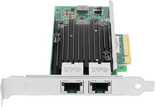 Load image into Gallery viewer, 10Gb PCI-E NIC Network Card for Intel X540-T2,100MbE/1GbE/10GbE Copper Dual RJ45 Ports, with Intel X540 Chip,10GbE PCI Express 2.1 X8 Ethernet Adapter Support Windows/Linux/VMware
