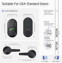 Load image into Gallery viewer, Keypad Smart Lock with Handle Set, Keyless Entry Door Lock Deadbolt with Handle, Front Door Lock Set, Fingerprint Door Lock, Electronic Keypad Door Lock, Digital Code Deadbolt,Auto Lock
