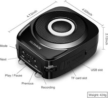 Load image into Gallery viewer, ZOWEETEK Voice Amplifier for Teachers, 20W 2500mAh, Work of 12 hrs, Portable Bluetooth Voice Amplifier with Wird Microphone for Classroom,Training, Meeting, Speech, Wedding, Church, Tour Guide
